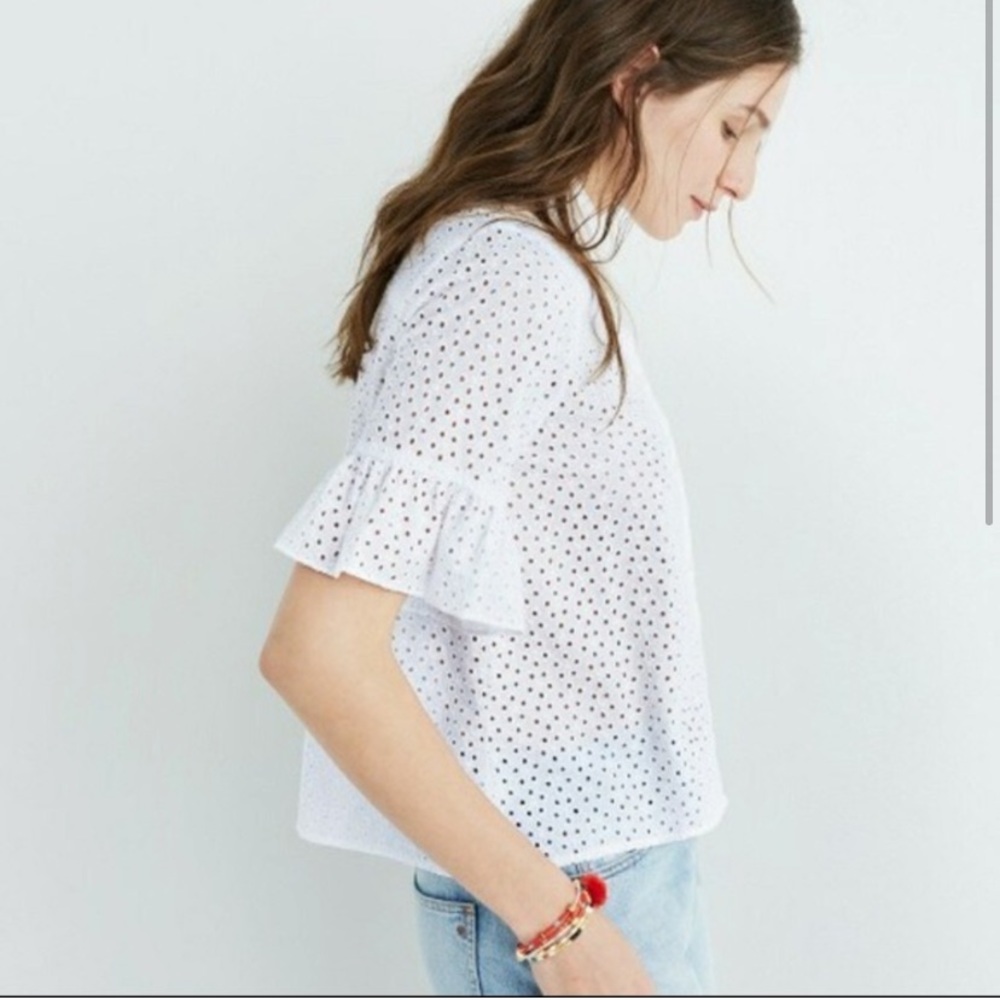 Madewell Eyelet Button Down Blouse